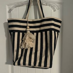 J Jill striped tote bag
